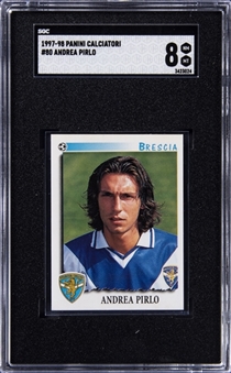 1997-98 Panini Calciatori #80 Andrea Pirlo Rookie Card - SGC NM-MT 8